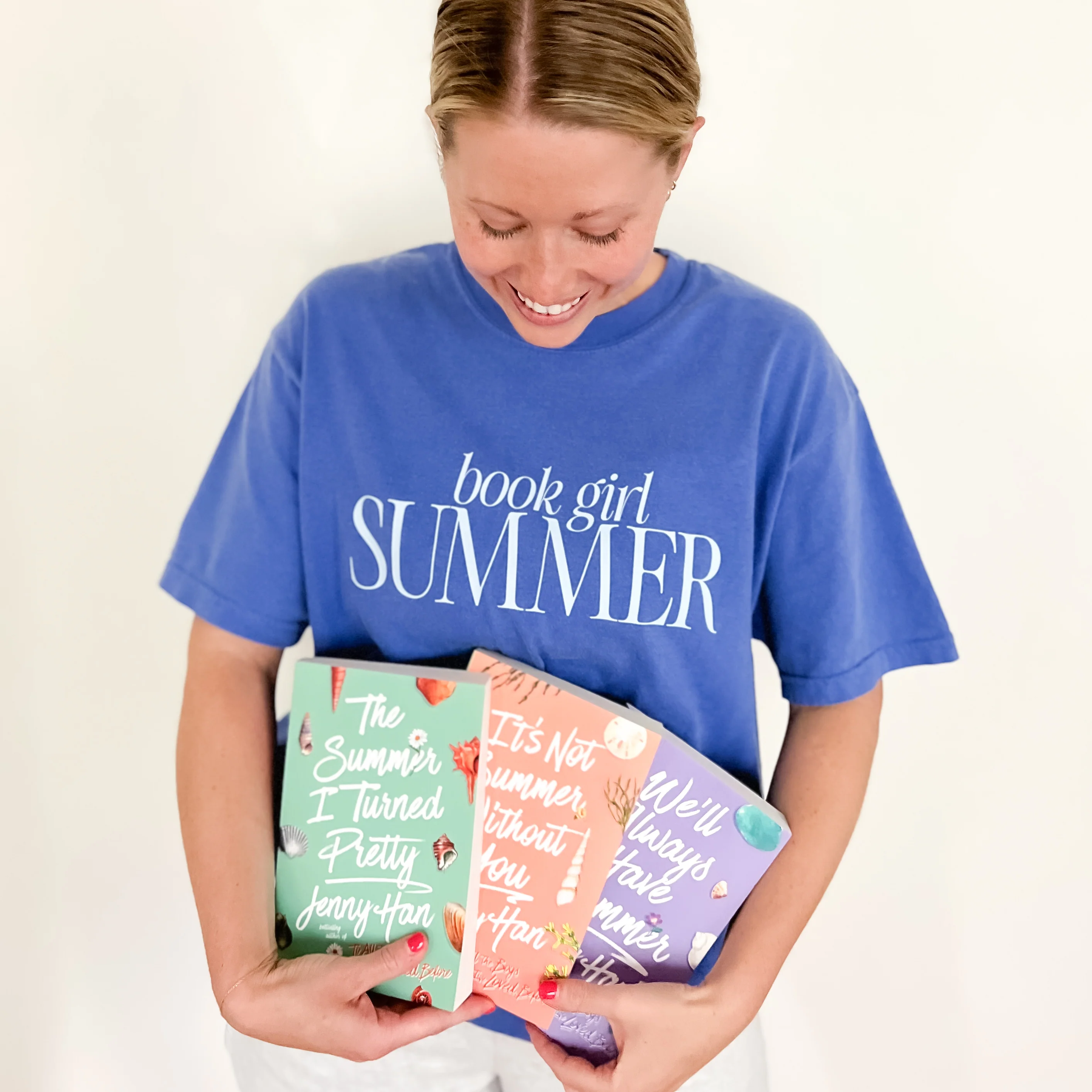 Book Girl Summer Tee - Blue