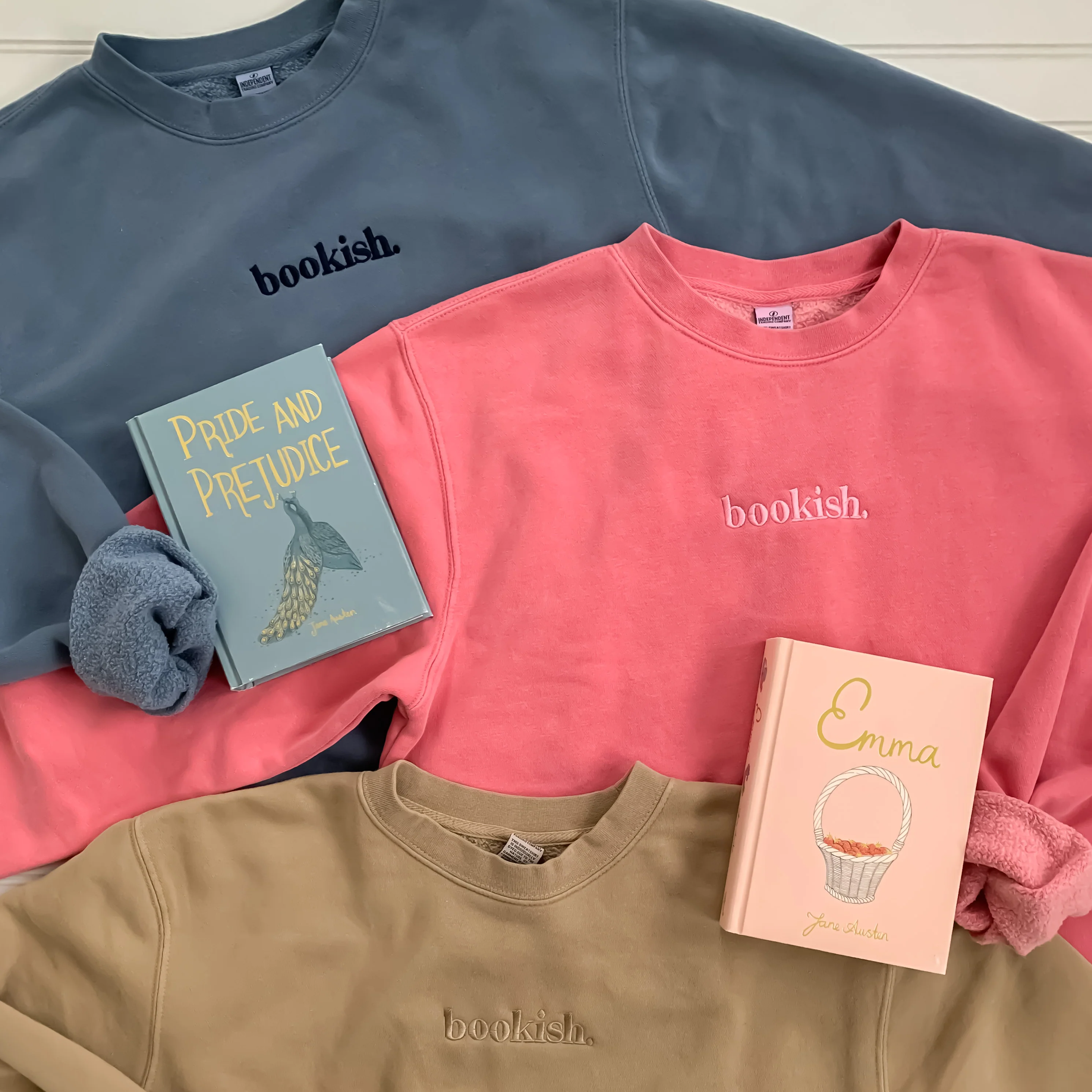 Bookish. Embroidered Sweatshirt - Sand - Image 4